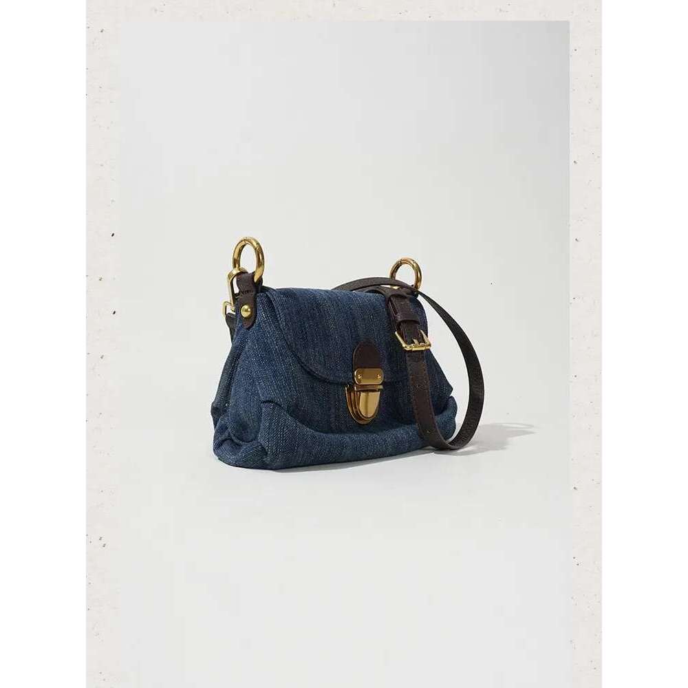 Designer Bag Advanced Fold Lock Crossbody Bag Women Fashion Casual Underarm Handbag 2024 Denim Shoulder Bag Vintage Female Messenger Bag Saddle bag