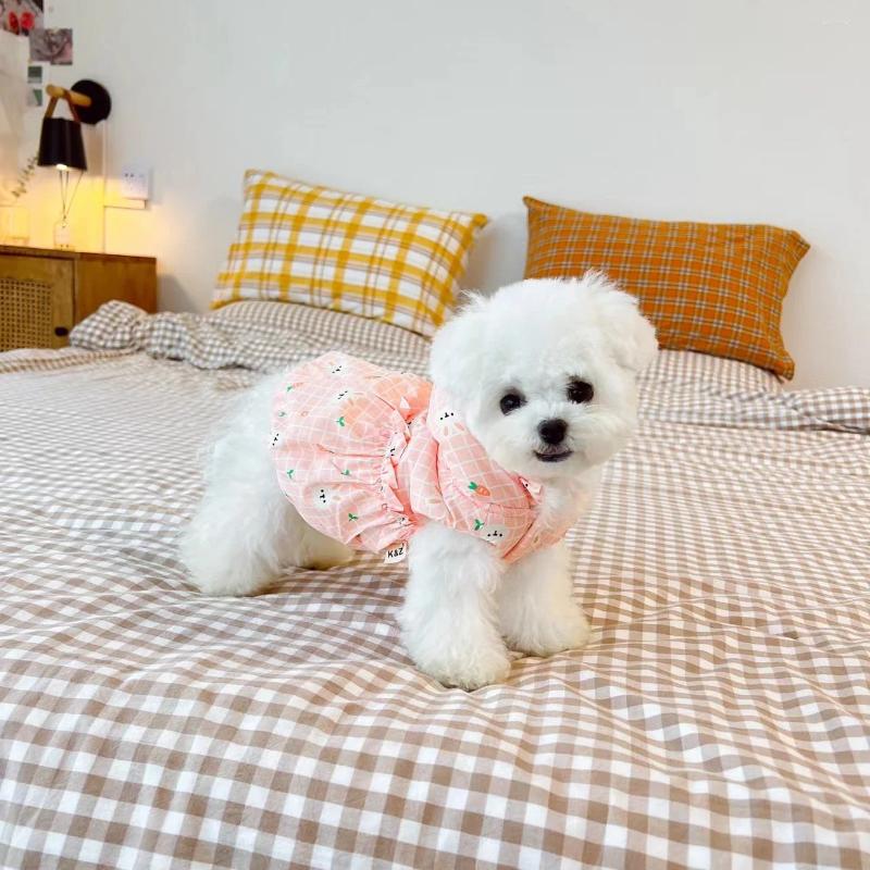 Update Dog Apparel Pet Warm Princess Dress Autumn Winter Medium Small Cotton Clothes Sweet Hoodie Cute Coat Kitten Puppy Fashion Skirt Poodle