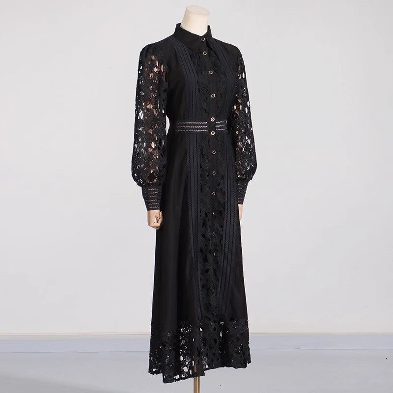 Summer Autumn Holiday Lace Embroidery Evening Bridesmaids White Dresses Shirt Hollow Out Women Cotton En Midi Vestidos