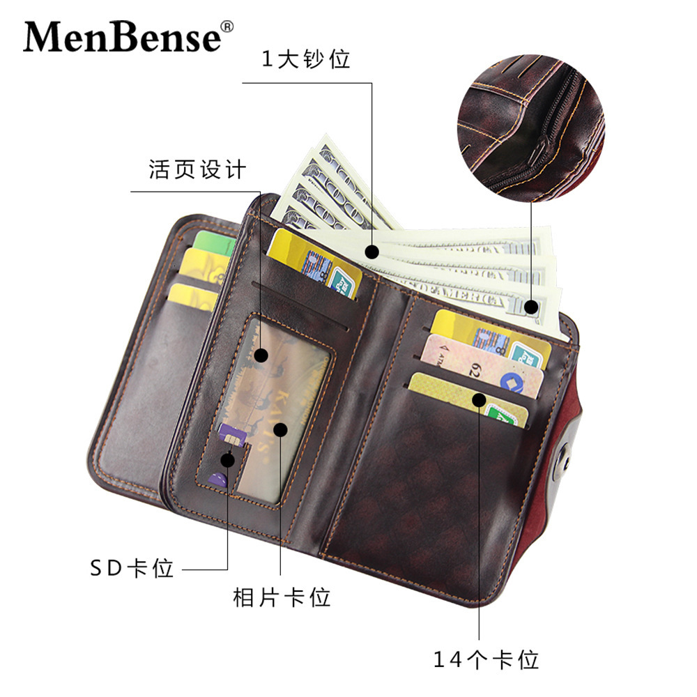New Men's Short Designer Wallet With Pocket Card Clip Triangle Wallet Handbag Coins