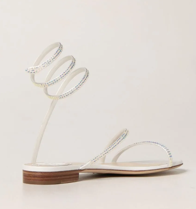 Luxury Designer Sandals Shoes Walking Flats Gladiator Elegant Brands Cleo Women Comfort Renes Spiral Ankle Strap Lady Sexy 35-43