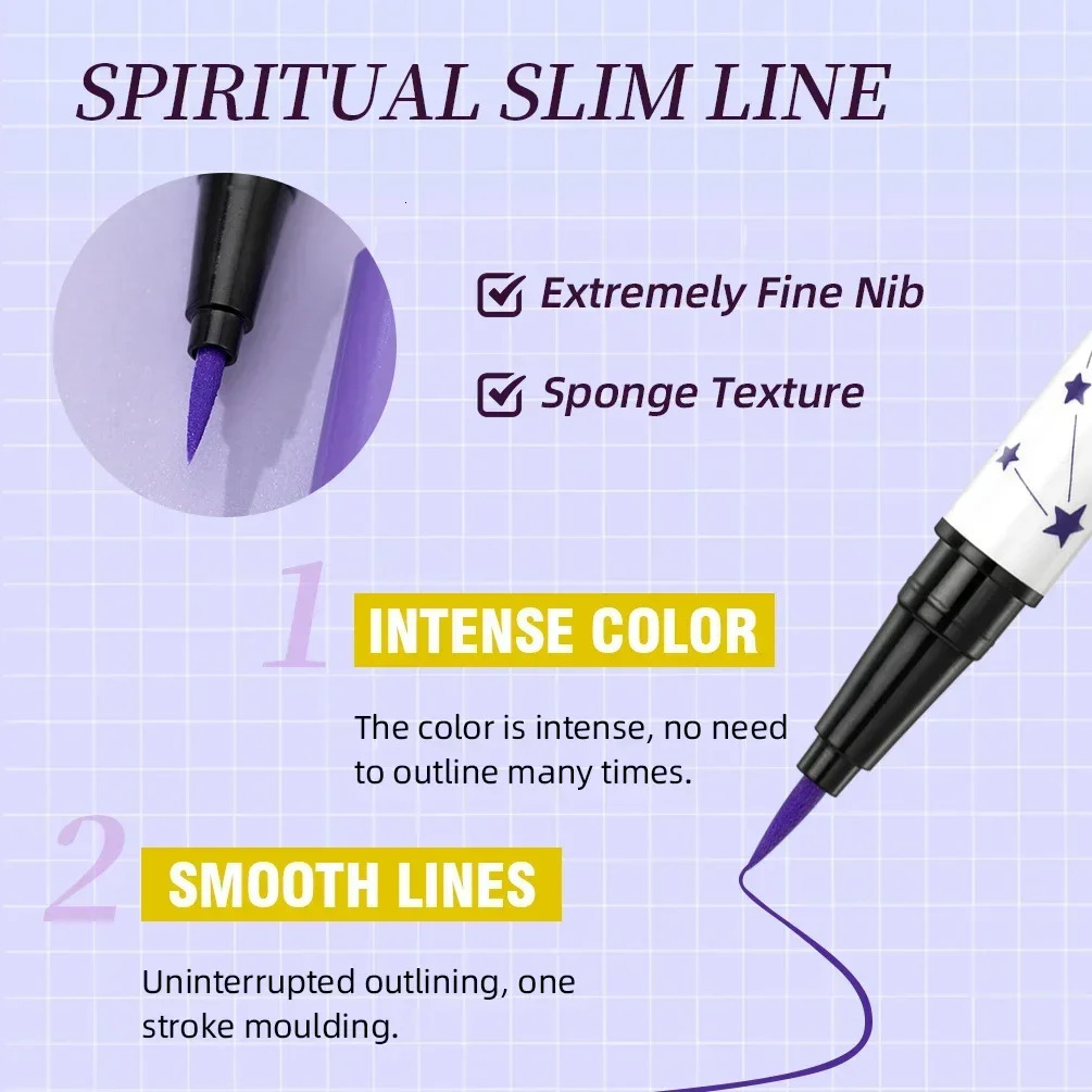 12 Colours Colourful Eyeliner Liquid Waterproof Matte Liquid Eyeliner Pen Long Lasting Green Yellow Purple Blue White Eye Liner 241104