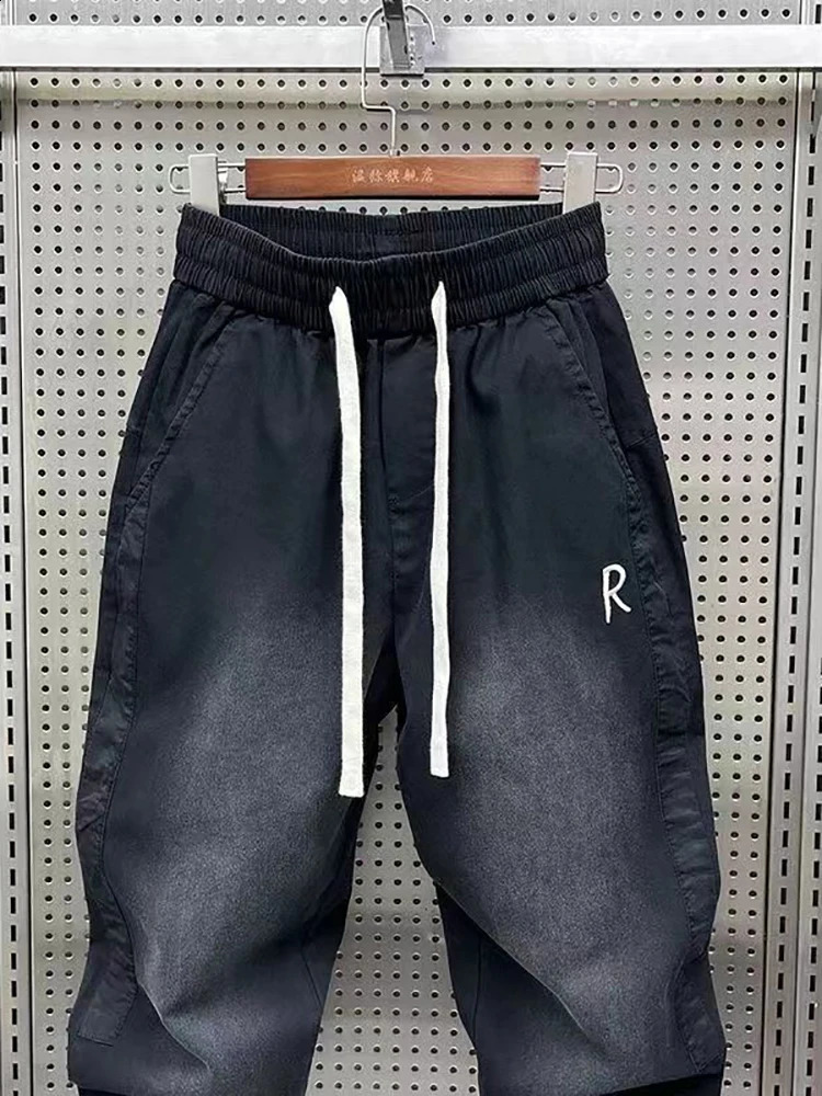Mens Harem Jeans Japanese Harajuku y Baggy Hip Hop Streetwear in Black Korean Street Trousers 241105