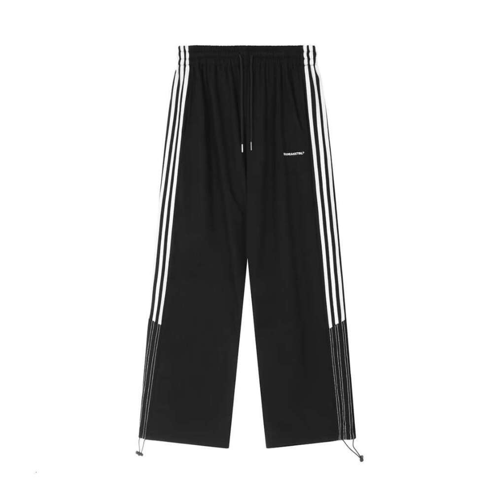 shanshi three stripes pants Three bar sports women in spring and autumn thin fit loose fitting tied casual for students cropped harem pants small leg 