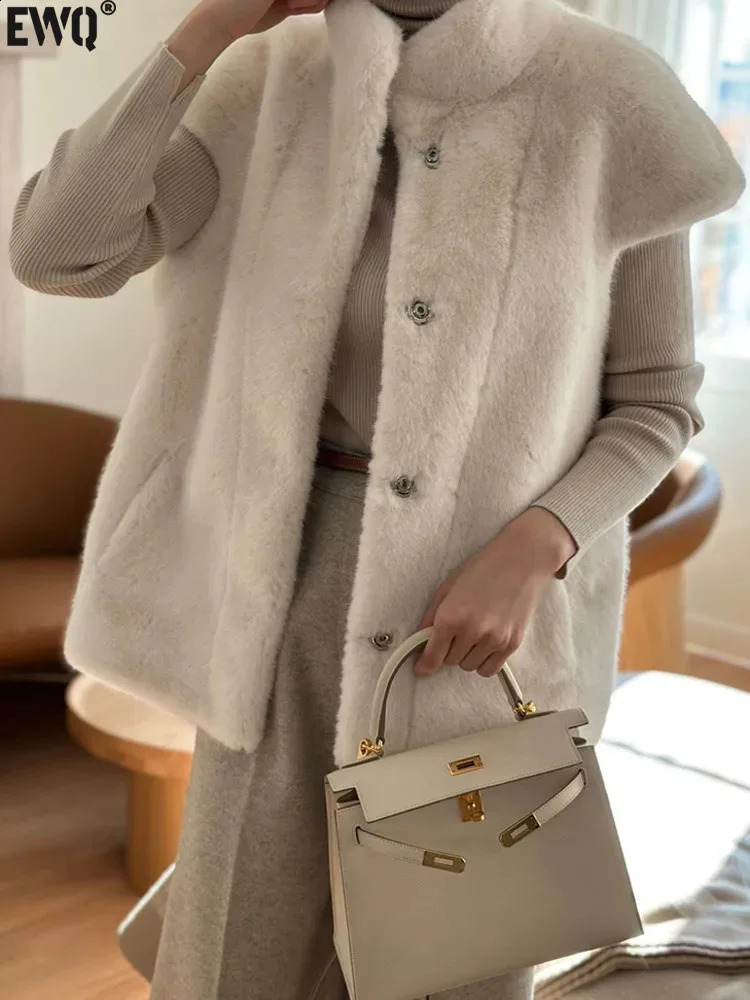 Home>Products>Sleeveless single chest mink vest>Fully matched womens winter thick waistband> autumn jacket 6O2502 241105