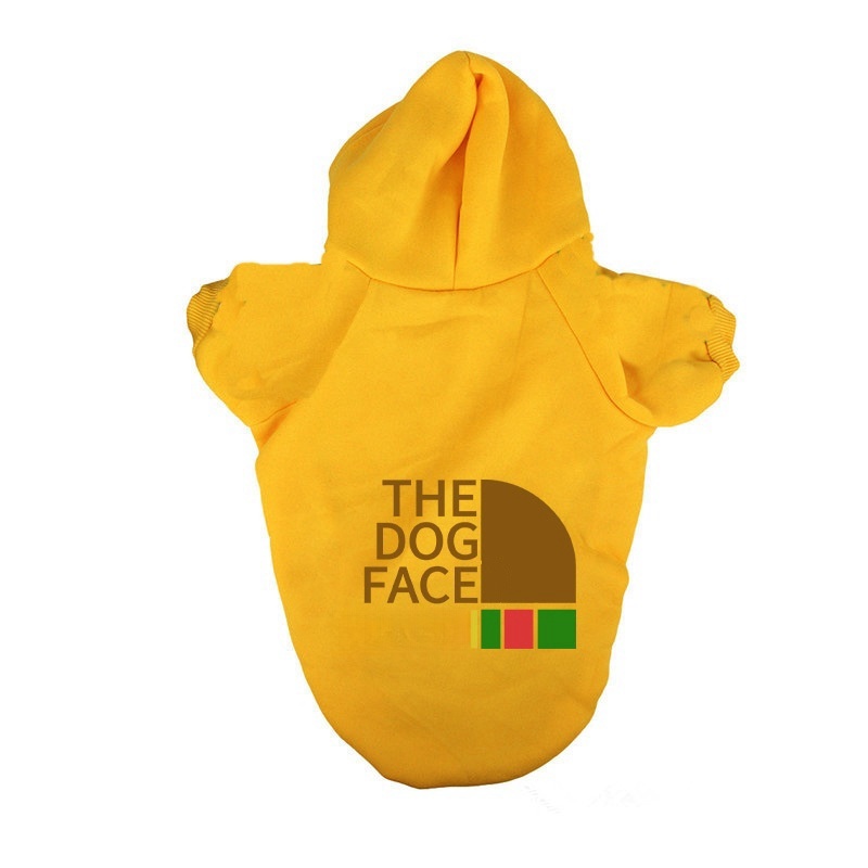 The Dog Face Hoodie Clothes Sweatshirt Warm Dog Sweater Dog Jacket Solid Color Dog Clothes Apparel with Hood Pet Clothes and Sweater Coat All in One S