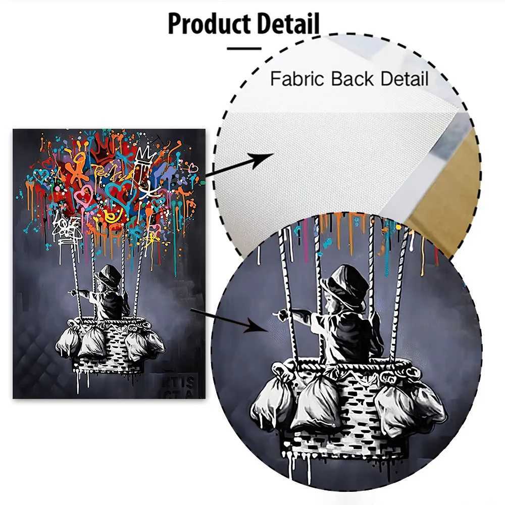 ic Abstract Wall Art Banksy Street Graffiti Wall Art HD Canvas Print Poster Home Living Room Bedroom DecorationXJ241104