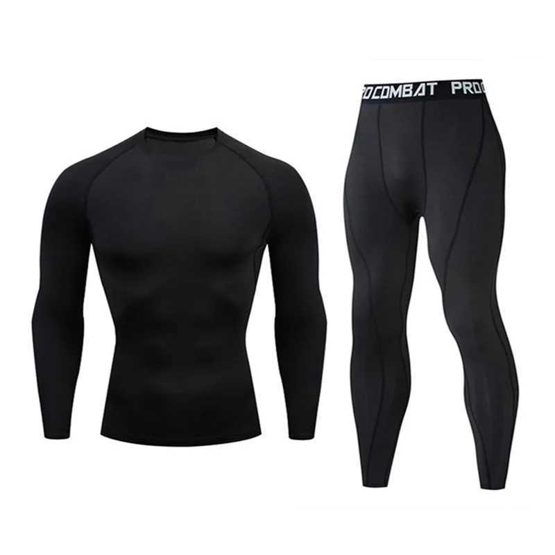 Winter Top Quality New Thermal Underwear Men Underwear Sets Compression Fleece Sweat Quick Drying Thermo Underwear Man Clothing X2501291