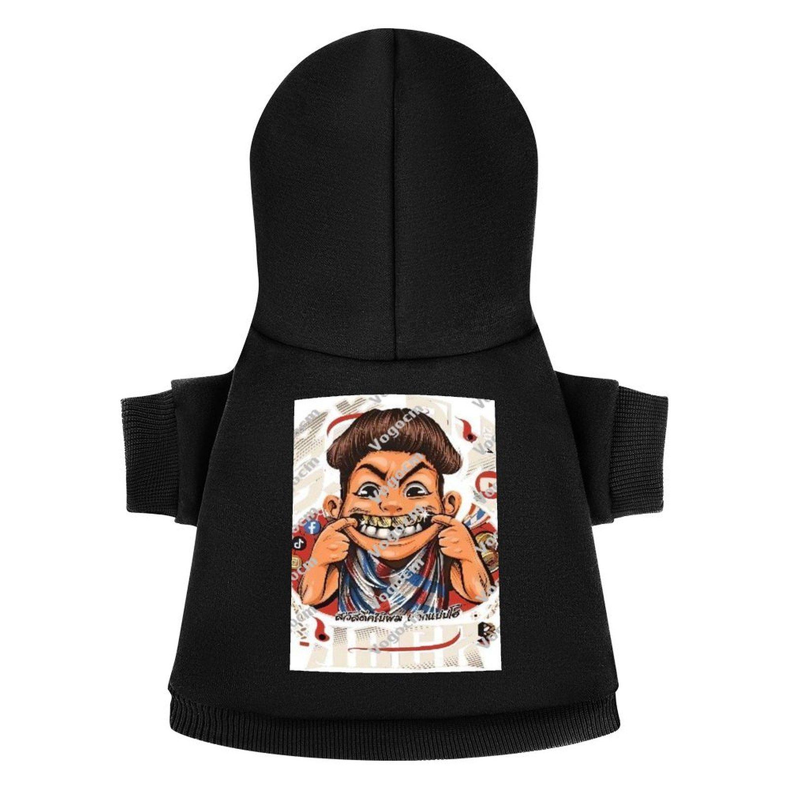 Designer Fashion Dog's Hooded Sweatshirt Breathable Hooded Neck Outdoor Dog Clothes Hoodie DIY Oversized Logo Micro Elastic Fabrics Cool Wear