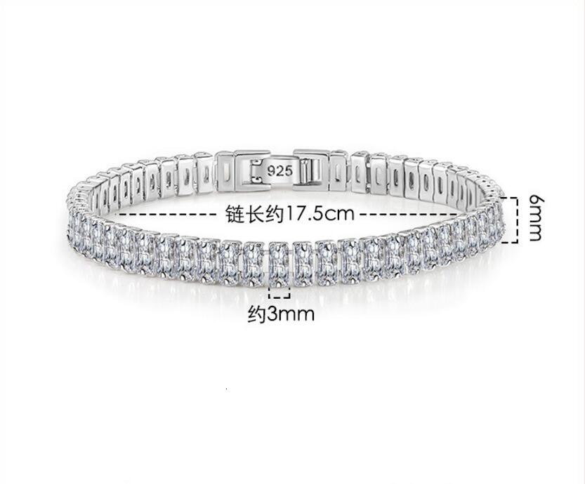 3mm 4mm Moissanite Tennis Bracelet Full Dia GRA Sier Plated Wedding Party Jewelry Bracelets for Women Man