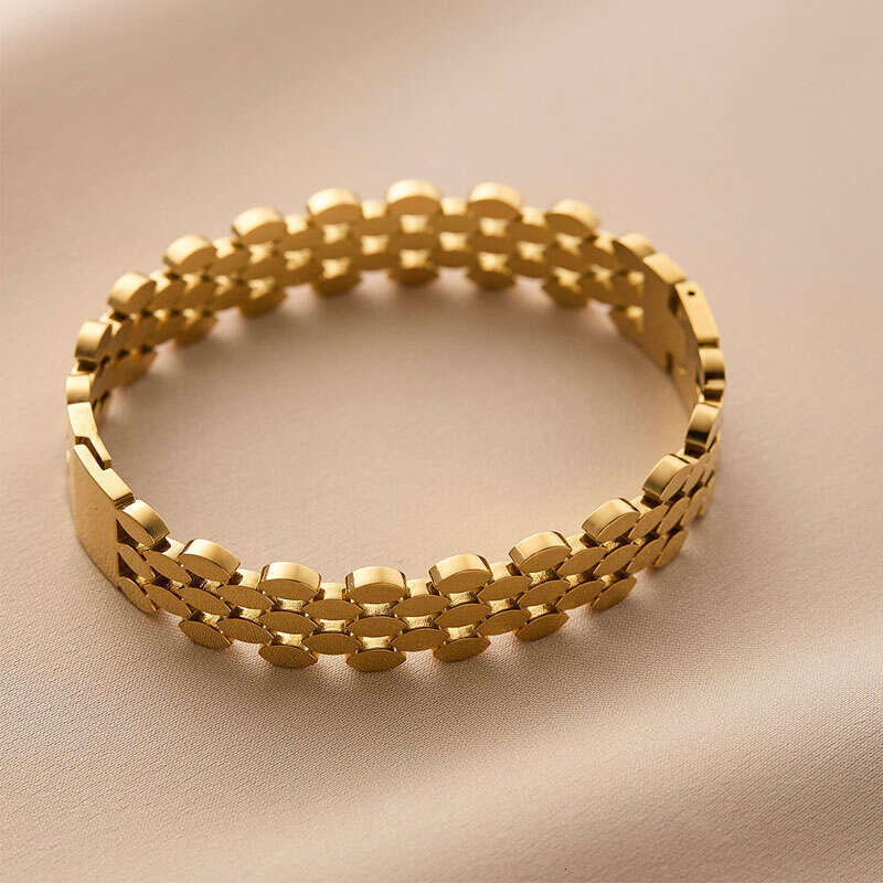 Steel Stainless Hot Fashion New Jewelry 2025 Honeycomb Bracelet for Woman's Jewelry Gold Color Wristband Bangles Party Gift