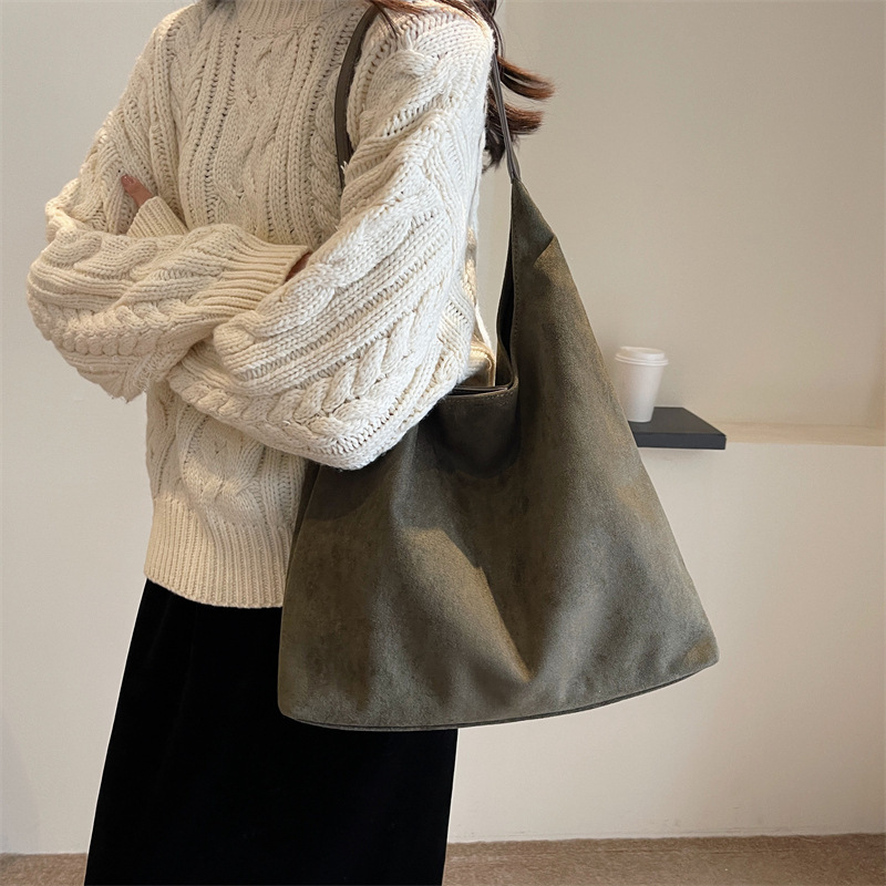 AIOSC Stylish shoulder bag Classic Style high Quality Classic Underarm Bags Tote Shoulder Handbags backpack With Black Brown Green White Curry color