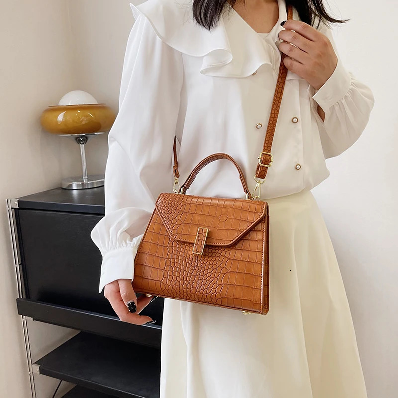 7 Colors Small Square Bag For Women er Shoulder Bag Stone Pattern Crossbody Bag PU Leather Female Travel Handbag 241031