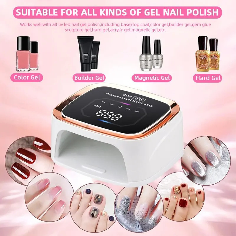 36LEDS Rechargeable UV LED Nail Lamp Professional Cordless Gel Polish Drying Lamp For Manicure With Built-in Battery Nail Art 241104