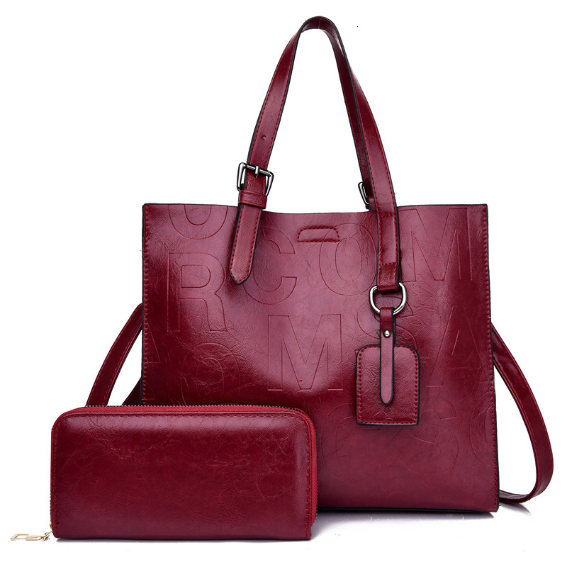 New designer women's new texture one handed cross shoulder nitrile mother bag set