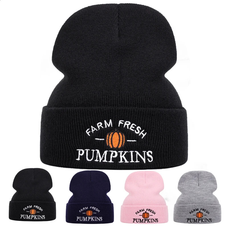 y Beanie Embroidery Beanies Kpop Cotton Winter Warm Ski Mask Hat Outdoor Leisure Bonnets for Women Men Cap Knitted 241105