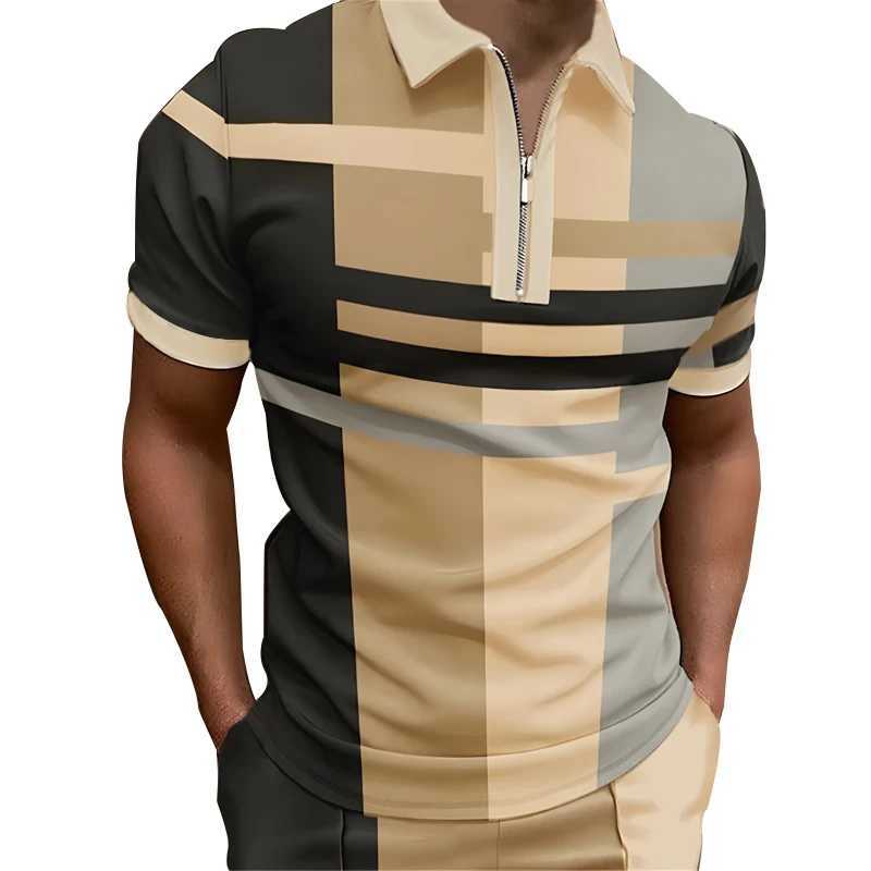 Mens Summer Short Sleve Magic Color Zipper Mens 100% Polyester Quick Drying Slimming Business Shirt Top W241104