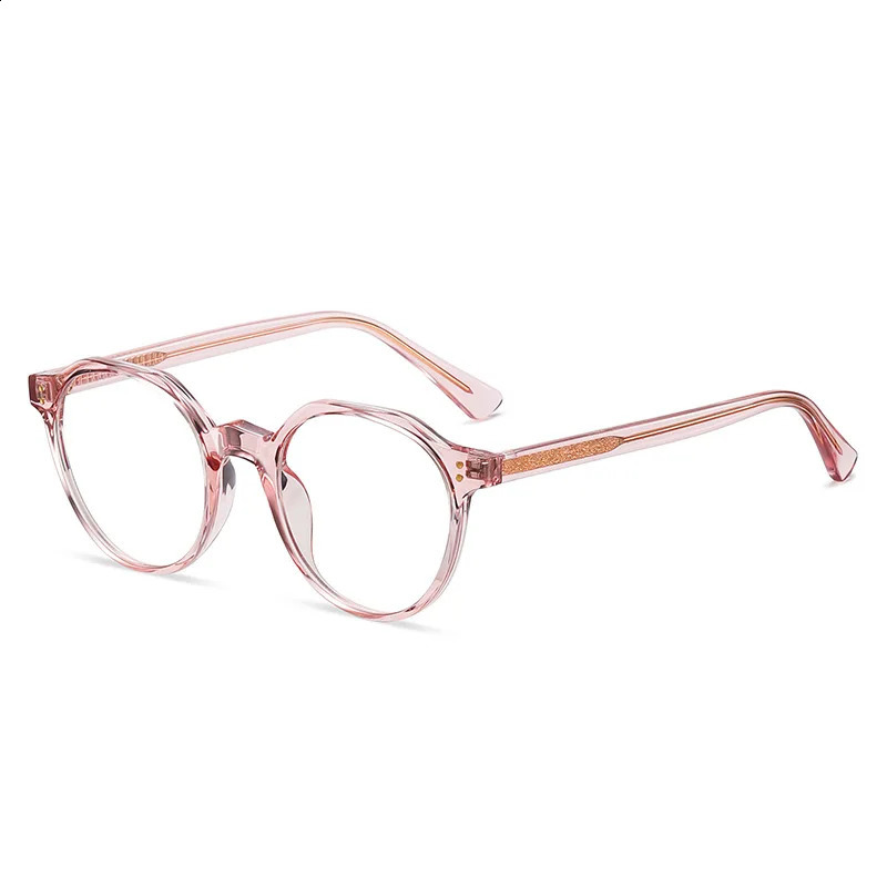 Trending Blue Light Blocking Mens Retro Glasses TR90 Anti Radiation Eyeglasses Women Round Transparent Fashion Eyewear 241105