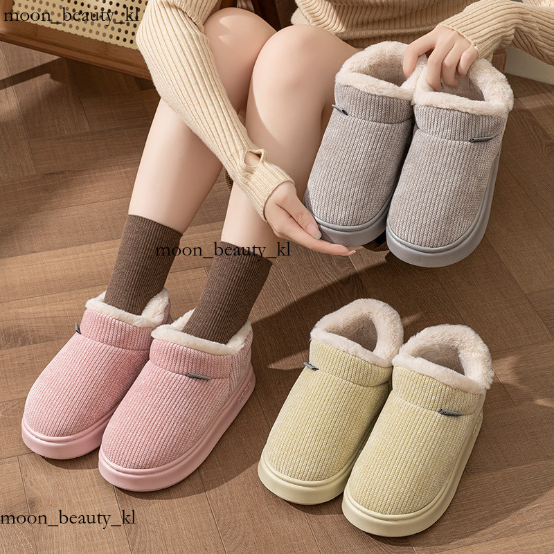 A Contract With Cotton Slippers For Women's Winter Indoor Home Use, Plush Warmth For Couples, Thick Soled Anti Slip Cotton Shoes For Men 6bf