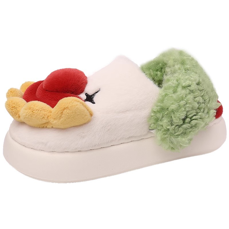 Autumn and Winter New Fashion Clown Baotou Outerwear Casual Hairy Slippers Size36-45.