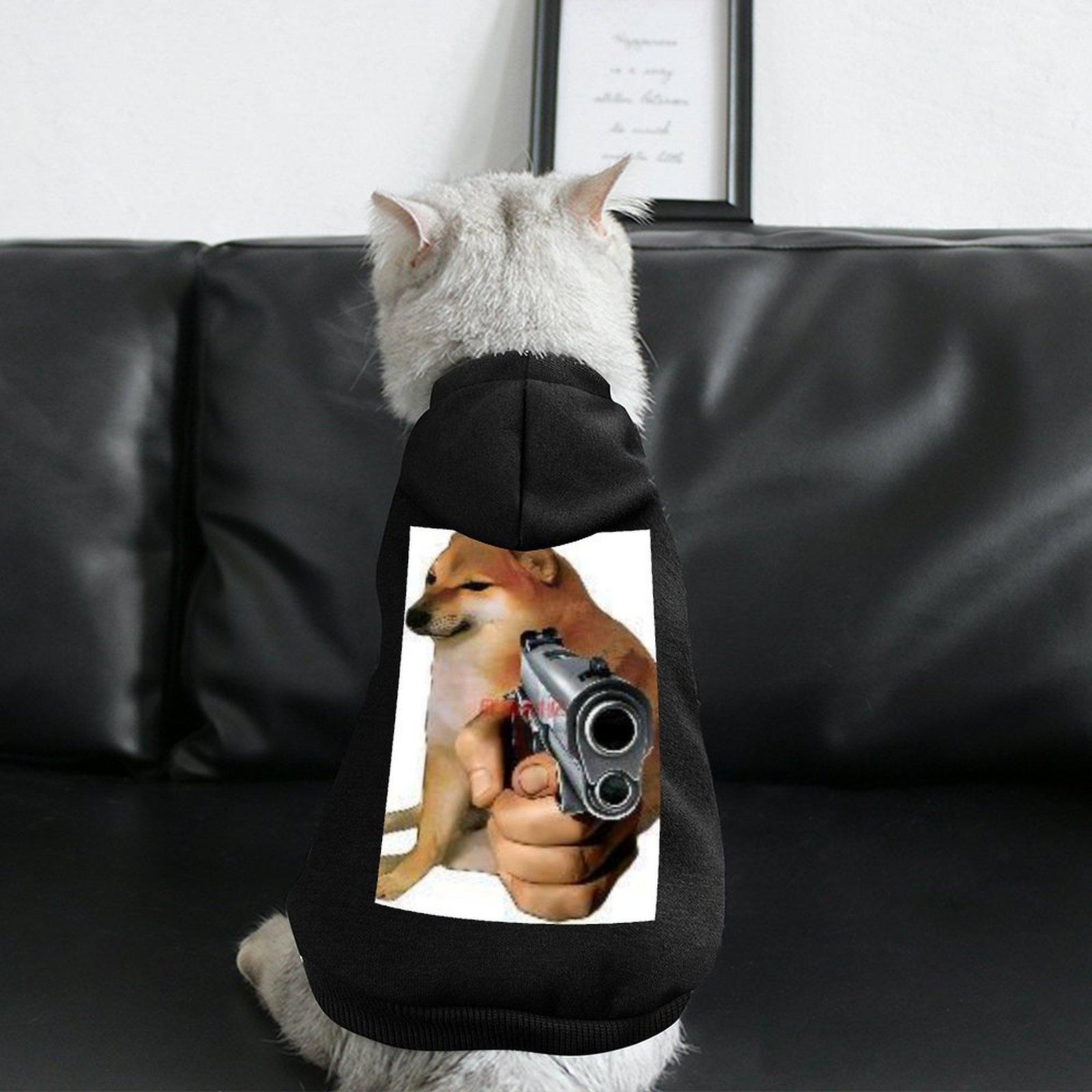 Fashion Design Cat and Dog Sweatshirt Hoodie Hip Hop Trends Pet Hoodie Black Fine Fabrics Cool Design Pet Pullover Hoodie