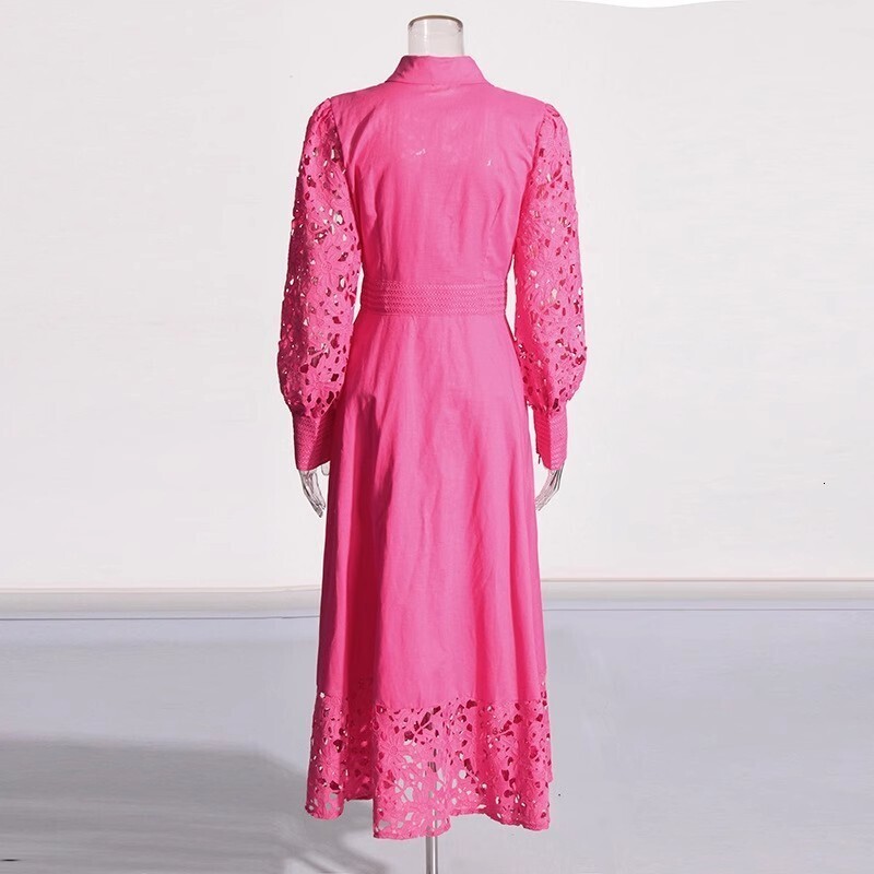Summer Autumn Holiday Lace Embroidery Evening Bridesmaids White Dresses Shirt Hollow Out Women Cotton En Midi Vestidos