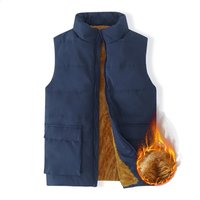 Customized wool vest mens hooded windproof jacket winter mens jacket zipper park jacket 241105