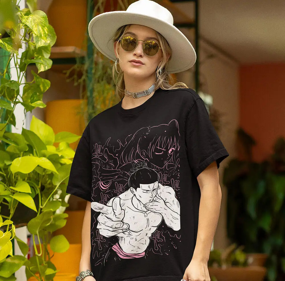 Yuji Itadori Tshirt Todo Jujutsu Kaisen Gojo Horror Anime Black Shirt All Size 241105