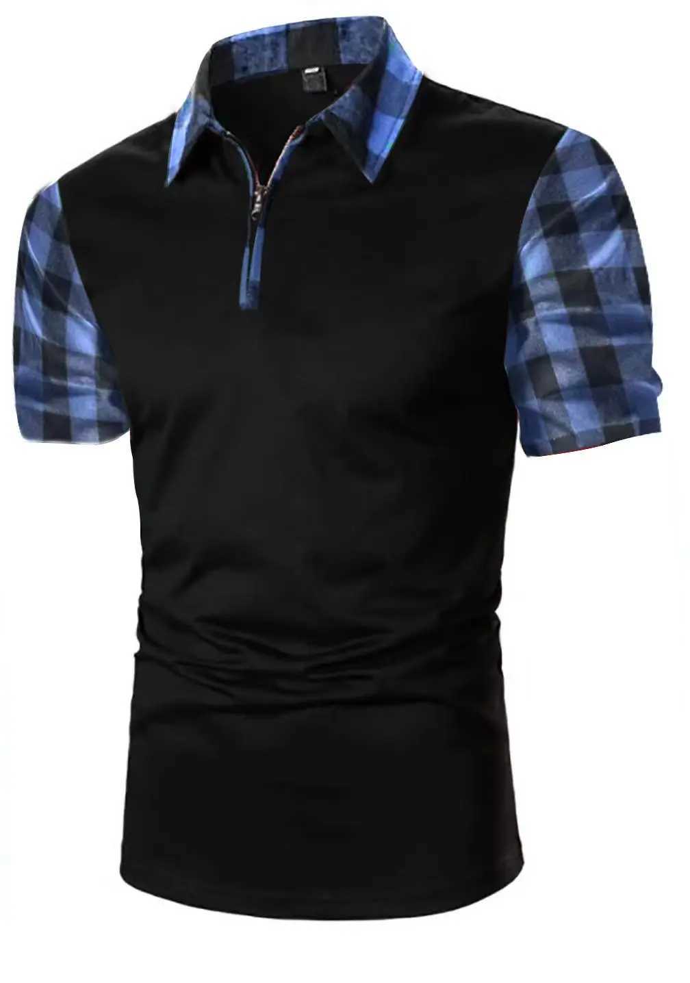 2024 Summer New Mens Casual Short Shirt Office Fashion Collar T-shirt Mens Tiki Shirt Mens Clothing W241104