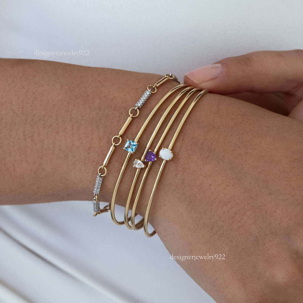 Stainless high praise hot artistic style December birthday stone titanium steel inlaid zircon electroplating bracelet