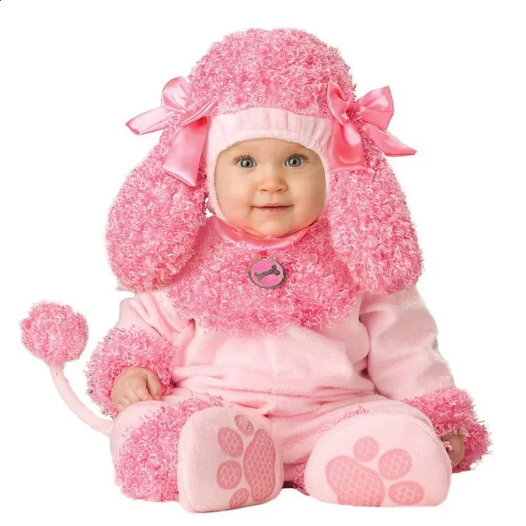 6M-24M Christmas and Halloween costumes for baby girls lions dinosaurs jumpsuits role-playing reindeer childrens clothing 241105