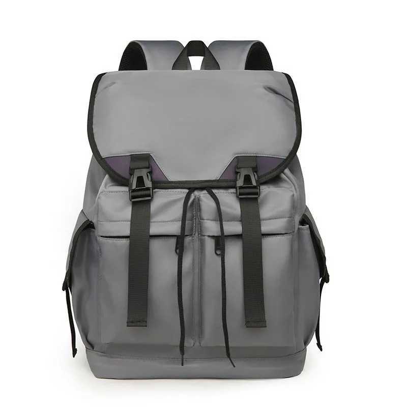 CMM New Fashion Trend Large Capacity Backpack Outdoor Leisure Solid Color Multi Layer Storage Waterproof Wear Resistant Nylon Cloth 241105