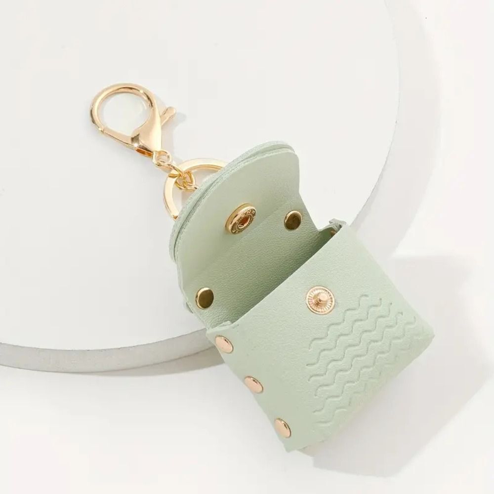 New Women's Cute Cat PU Leather Designer Wallet Keychain Small Coin Bag Keyring Fashion Bag Pendant