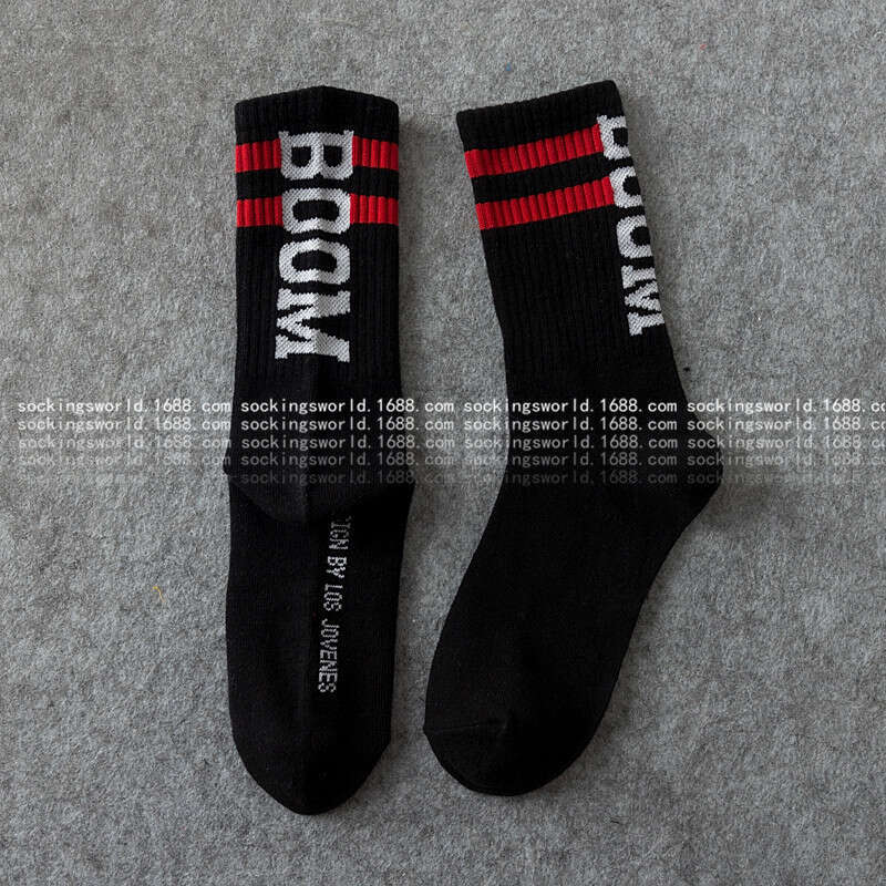 shanshi men socks Men's Brand Harajuku Wind Mid Sleeve ins Fashion Autumn and Winter Student Cotton Long Socks Men
