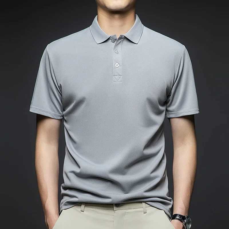 Mens solid short Slyved summer shirt breathable and comfortable top W241104