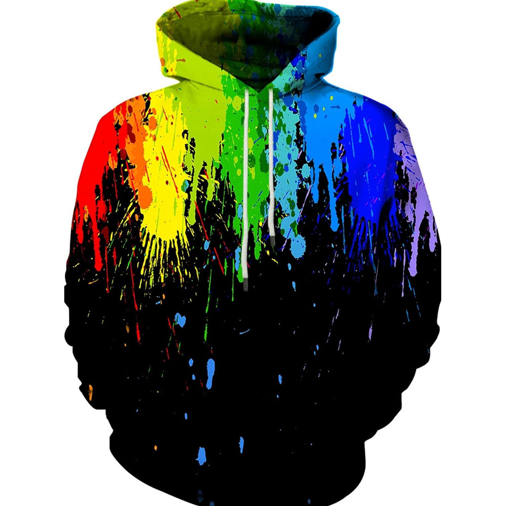 Hoodie for Mens Womens Neutral Pattern Printed Hoodie 3D Colorful Novel Design Long Sleeve with Pocket Graphic Hoodies sweatshirt fashion Cool and coo