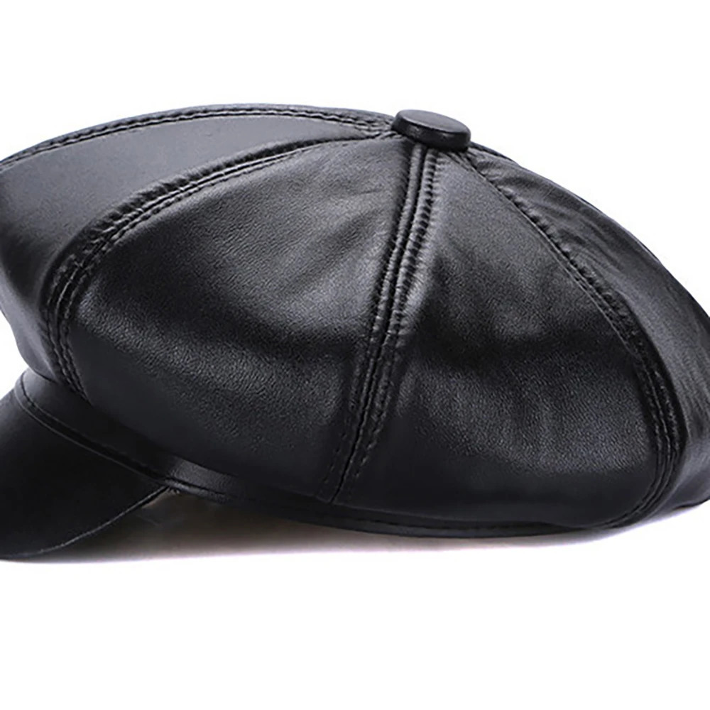 Four Seasons Retro Mens Baseball Hat Visor sboy Real Leather Fashion Beret 241009