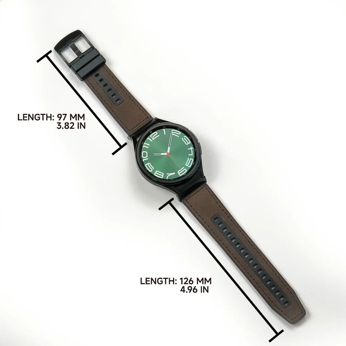 20mm Quick Fit Leather Band Galaxy Watch 7 6 5 4 40 44mm 5Pro 45 64 Classic 43 47mm 42 46mm No GAPs Strap 241105