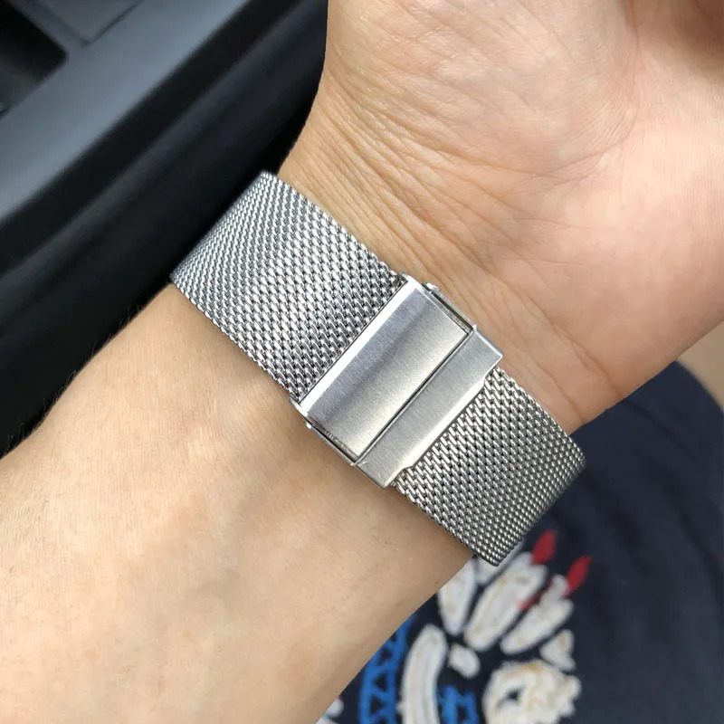 Milanese Watchband 10mm 12mm 14mm 16mm 18mm 20mm 22mm Universal 304 Stainless Steel Metal Watch Band Strap Bracelet Silver 241105