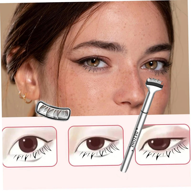 Dezone Lower Eyelashes Stamp Makeup Professionnelle Undereyelash Seal Eyeliner Pen Waterproof And Sweat Proof Eye Liner 2 In 1 241104