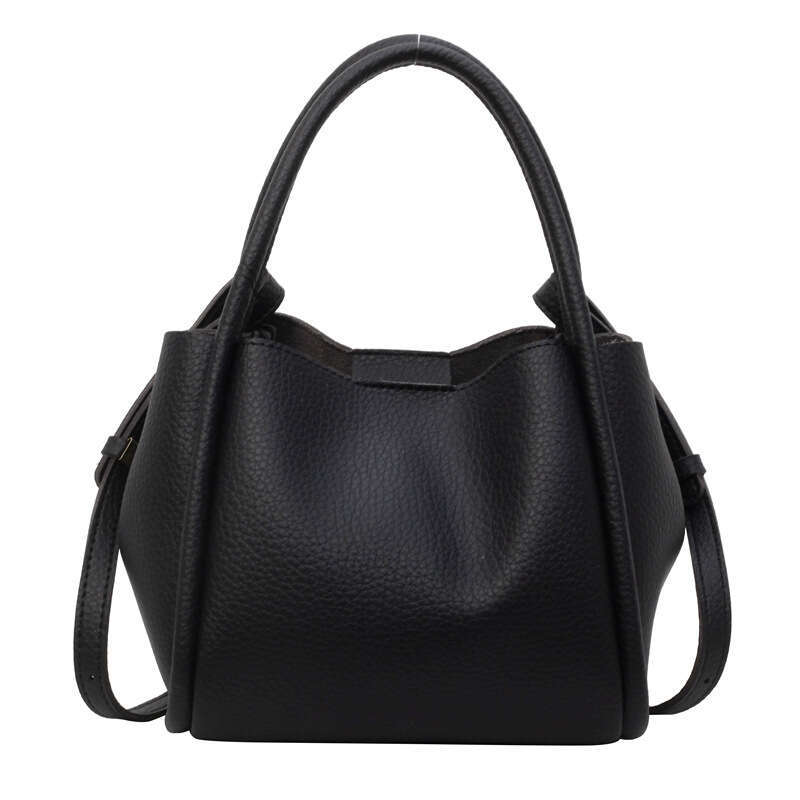 Lychee Pattern Solid Color Versatile Handheld Tote Women's Vegetable Basket Texture Water Bucket Korean Version Small One Shoulder Crossbody Bag
