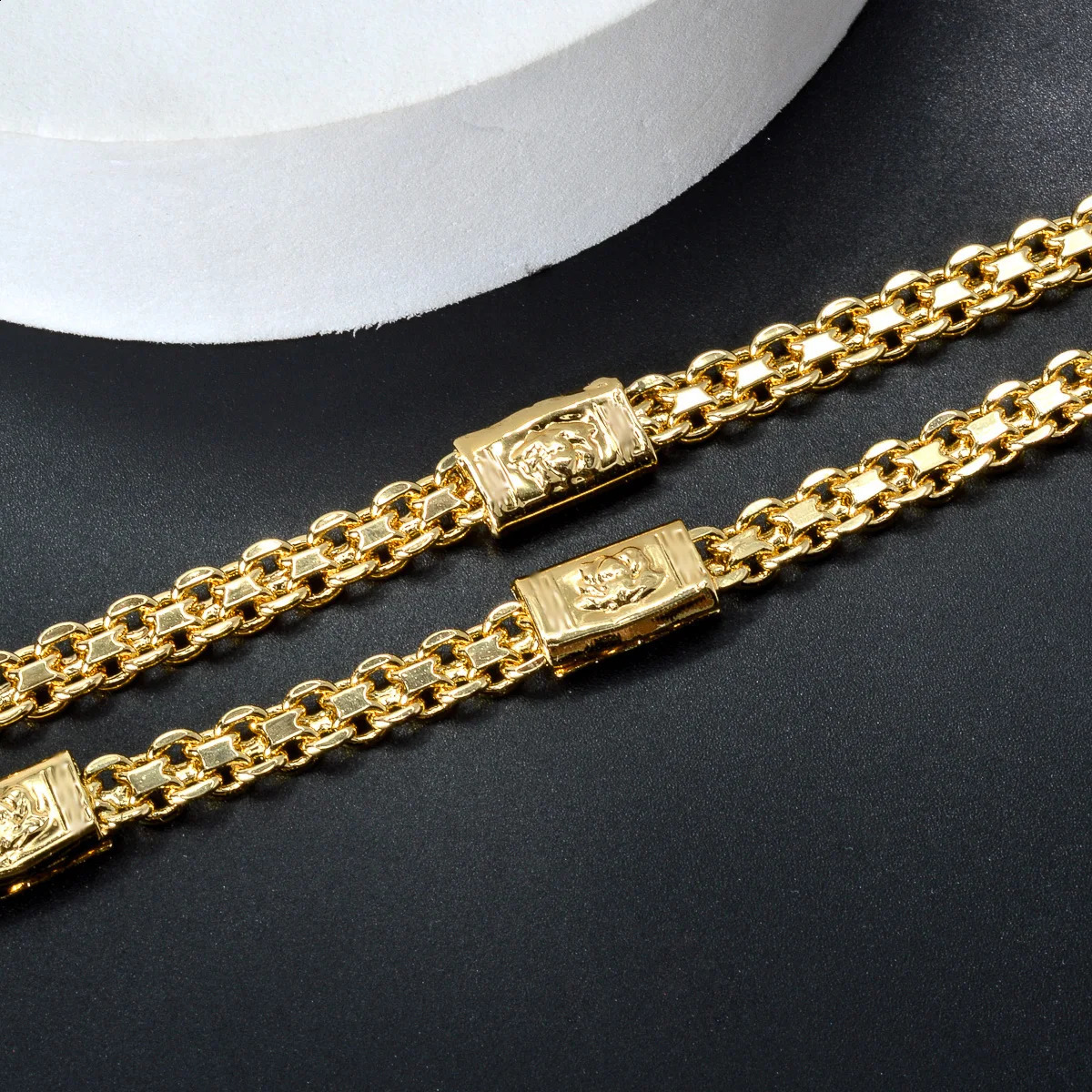 ZEADear Jewelry Sets Dubai 18K Gold Plated Link Chain Hip Hop Style Men Choker Necklace And Bracelets Trendy Party Gift 241105