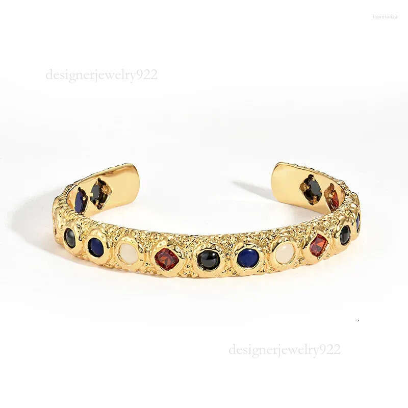 Retro design gemstone inlaid bracelet Christmas gift for women girls