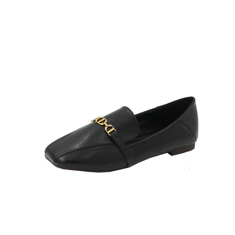 Little Leather Women In Spring 2023, Flat Bottomed Loafers For Lazy People, One Foot On A British Style Daily Single Shoe, Plus Size Shoes
