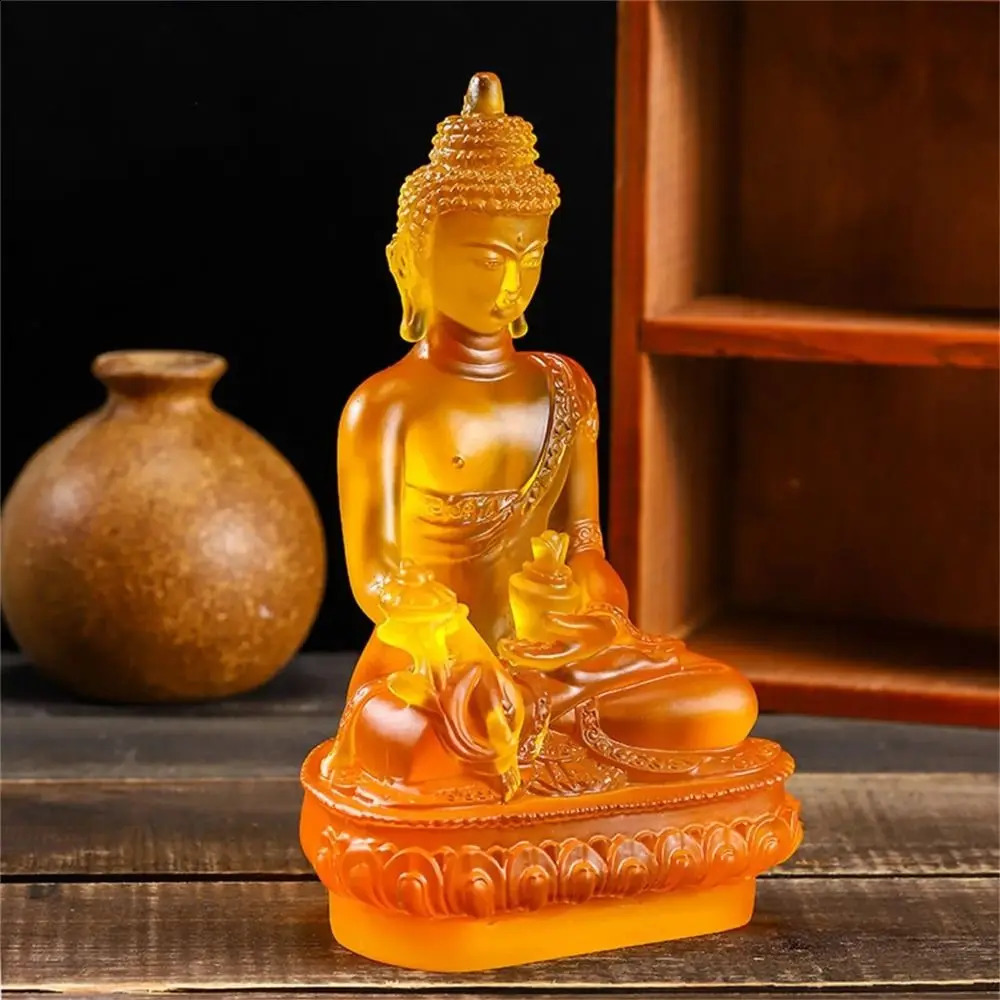 Resin Craft Medicine Buddha Statue Thai-style Zen Ornaments Resin Buddha Crafts Handmade Pharmacist Buddhist Sculpture 241105