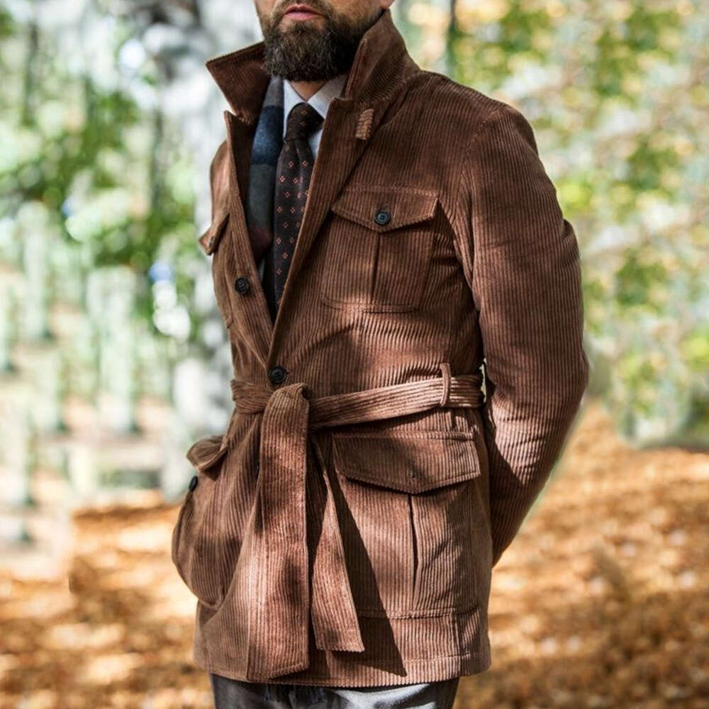 Casual Suit Jackets Men's Corduroy Jacket New In Suits & Blazers For Man Coat Mens Blazzer Coats Elegant Dress