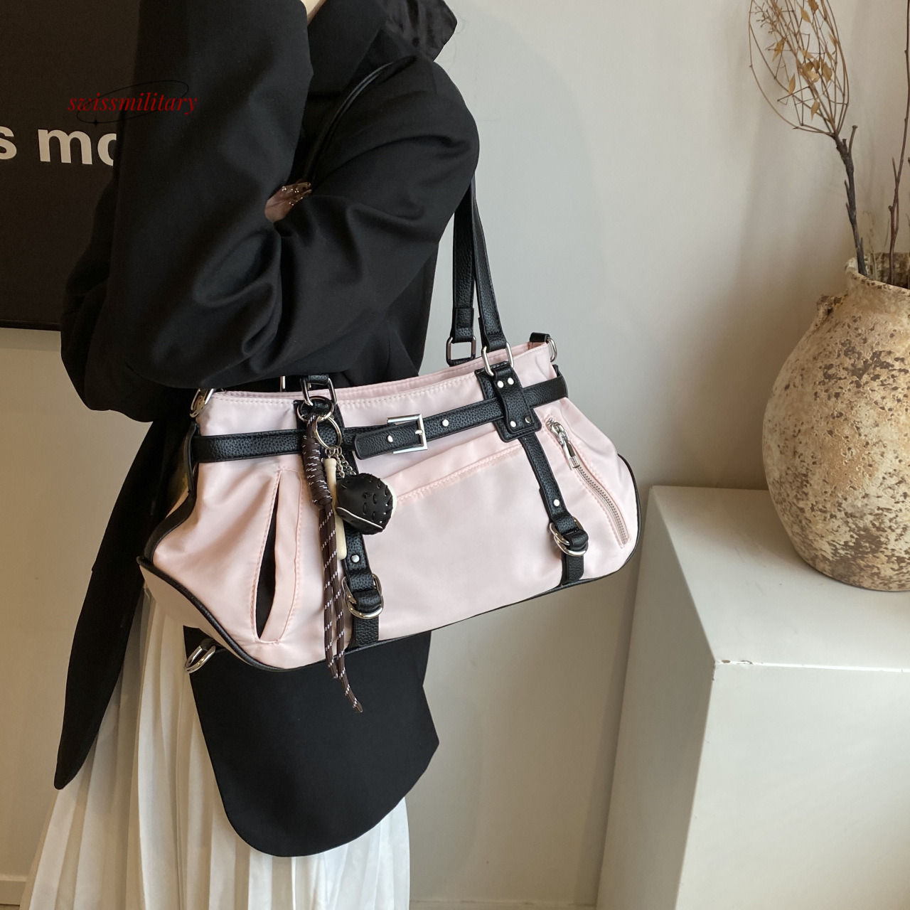 Sweet and Cool Hot Girl Motorcycle Women's Same Style Street Underarm Minimally Charming Cute Large Capacity Shoulder Bag #41 swissmilitary