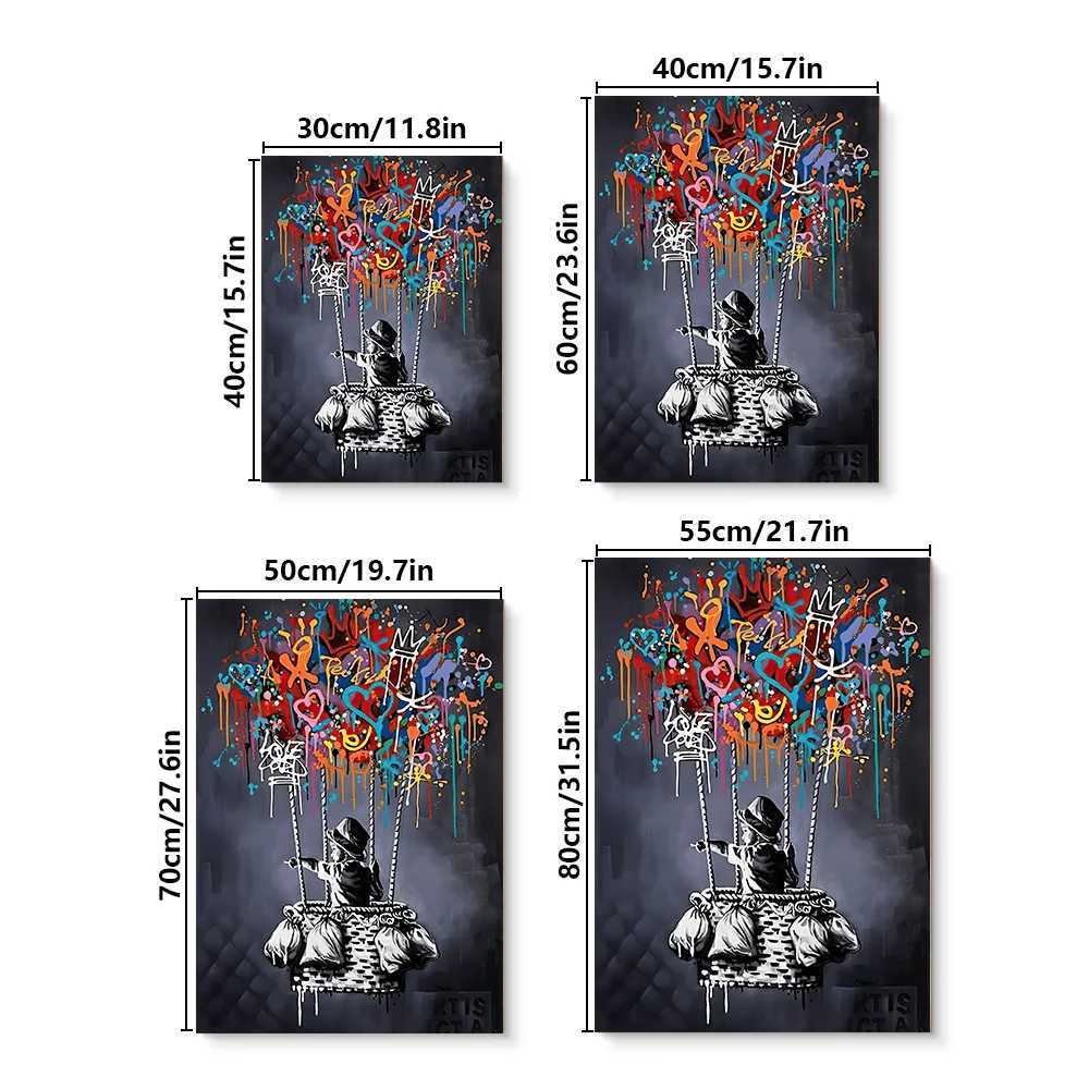 ic Abstract Wall Art Banksy Street Graffiti Wall Art HD Canvas Print Poster Home Living Room Bedroom DecorationXJ241104