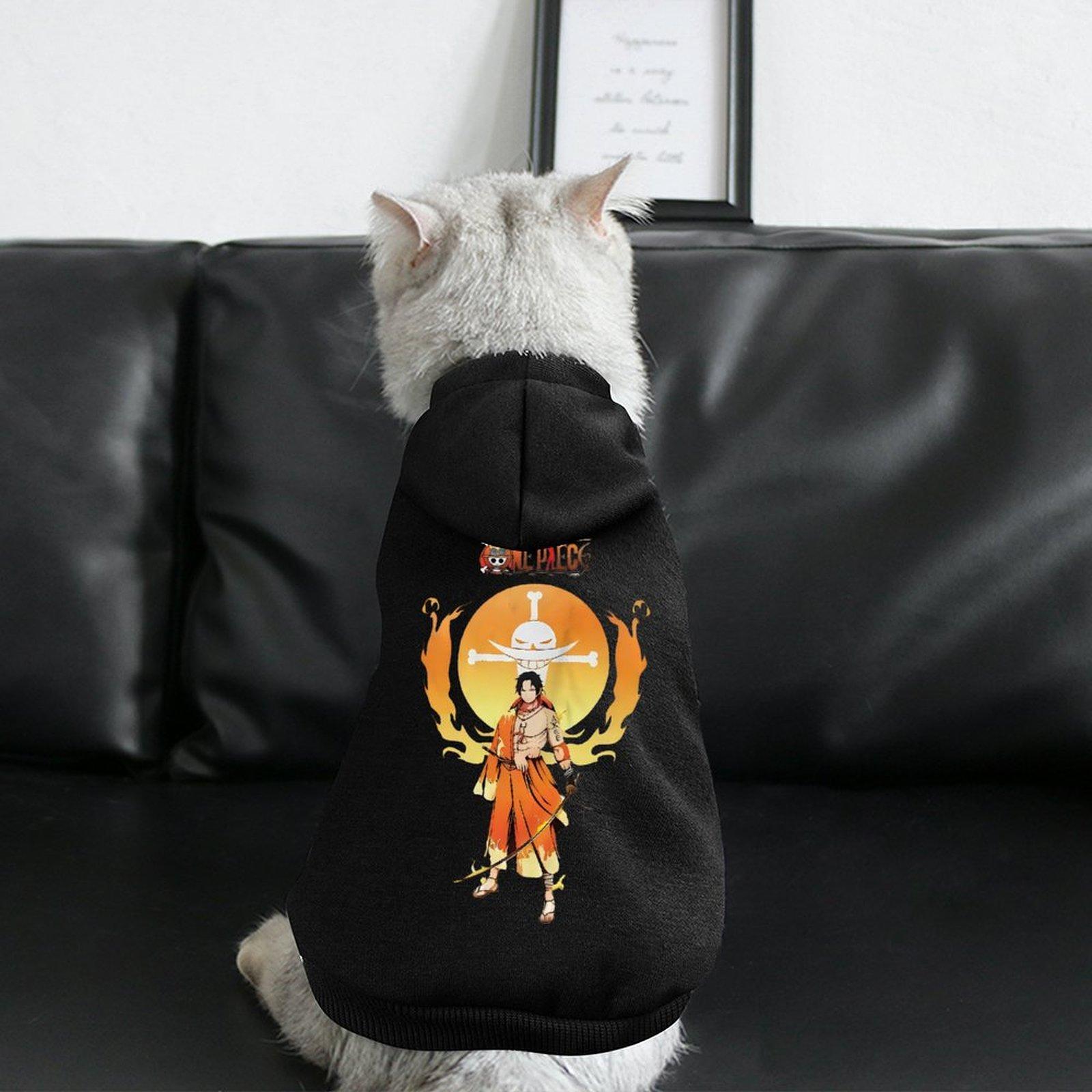 Stylist Hoodie Dog Pet Sleeve Streetwear Pets Hoodie Black Anti-linting Soft Pet Clothes