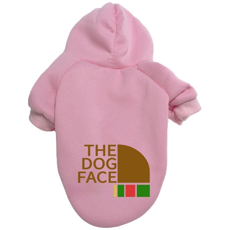 The Dog Face Hoodie Clothes Sweatshirt Warm Dog Sweater Dog Jacket Solid Color Dog Clothes Apparel with Hood Pet Clothes and Sweater Coat All in One S